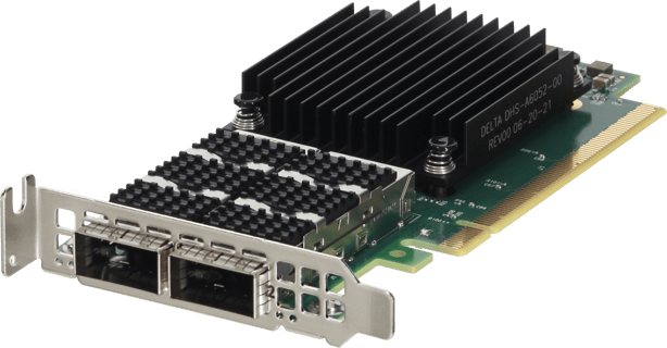 Image of Dell Mellanox ConnectX-6 CX623106A Dx Dual Port 100GbE QSFP56 Low Profile Adapter