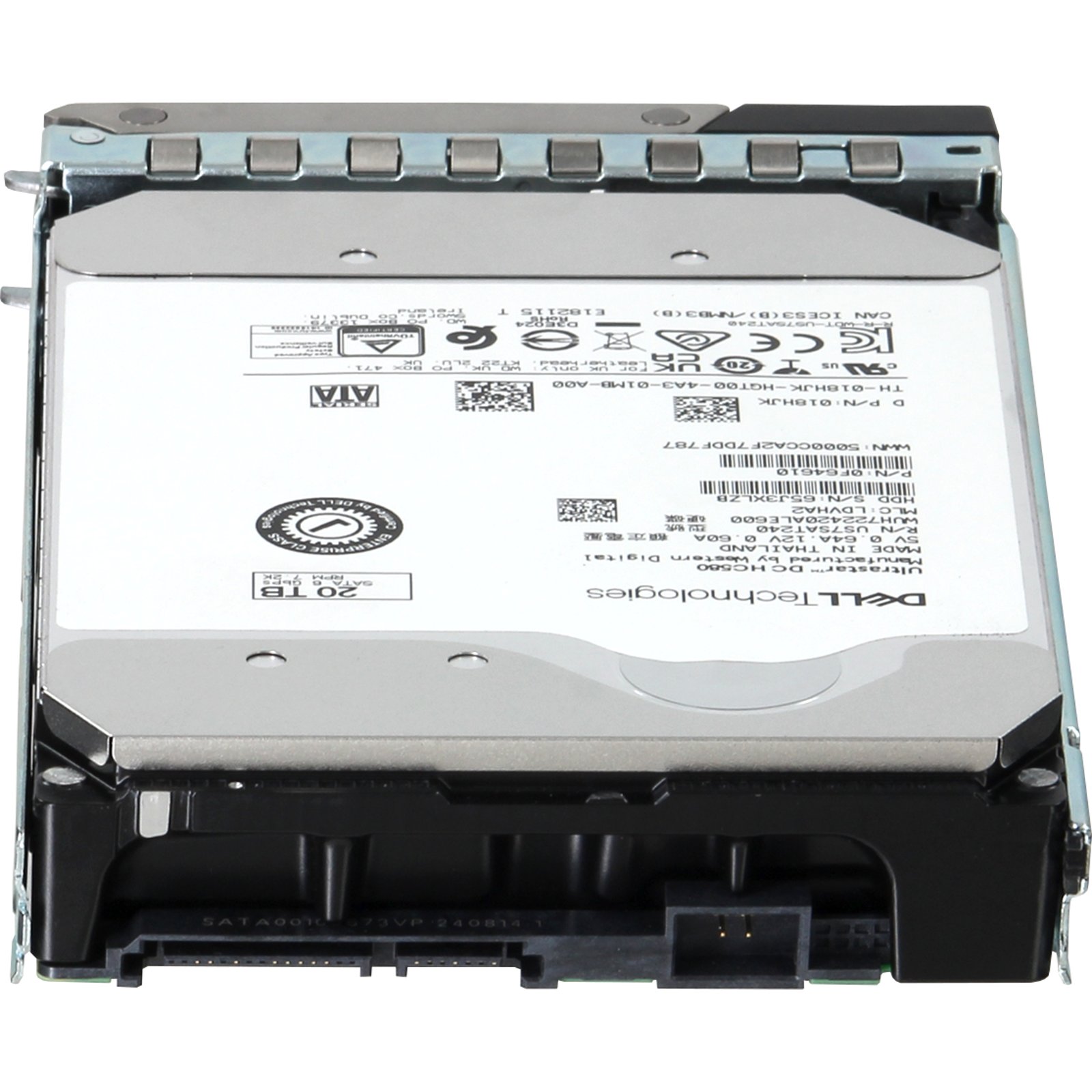 Dell 20TB 7.2K 512e 6Gbps SATA 3.5 HDD Ultrastar DC HC580 (18HJK