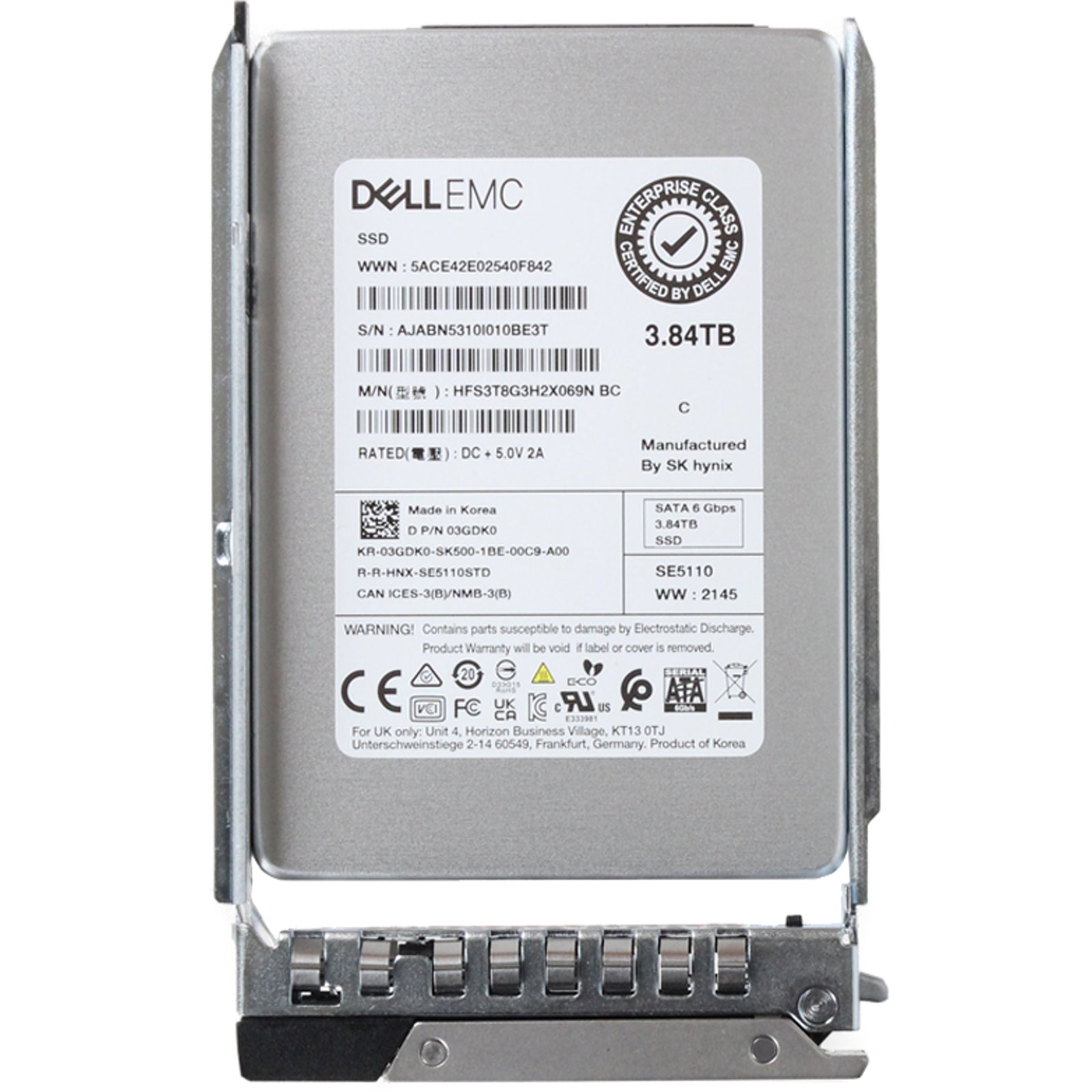 Dell 3.84TB 6Gbps SATA RI TLC 7mm 2.5 SSD SE5110 (3GDK0) | eBay