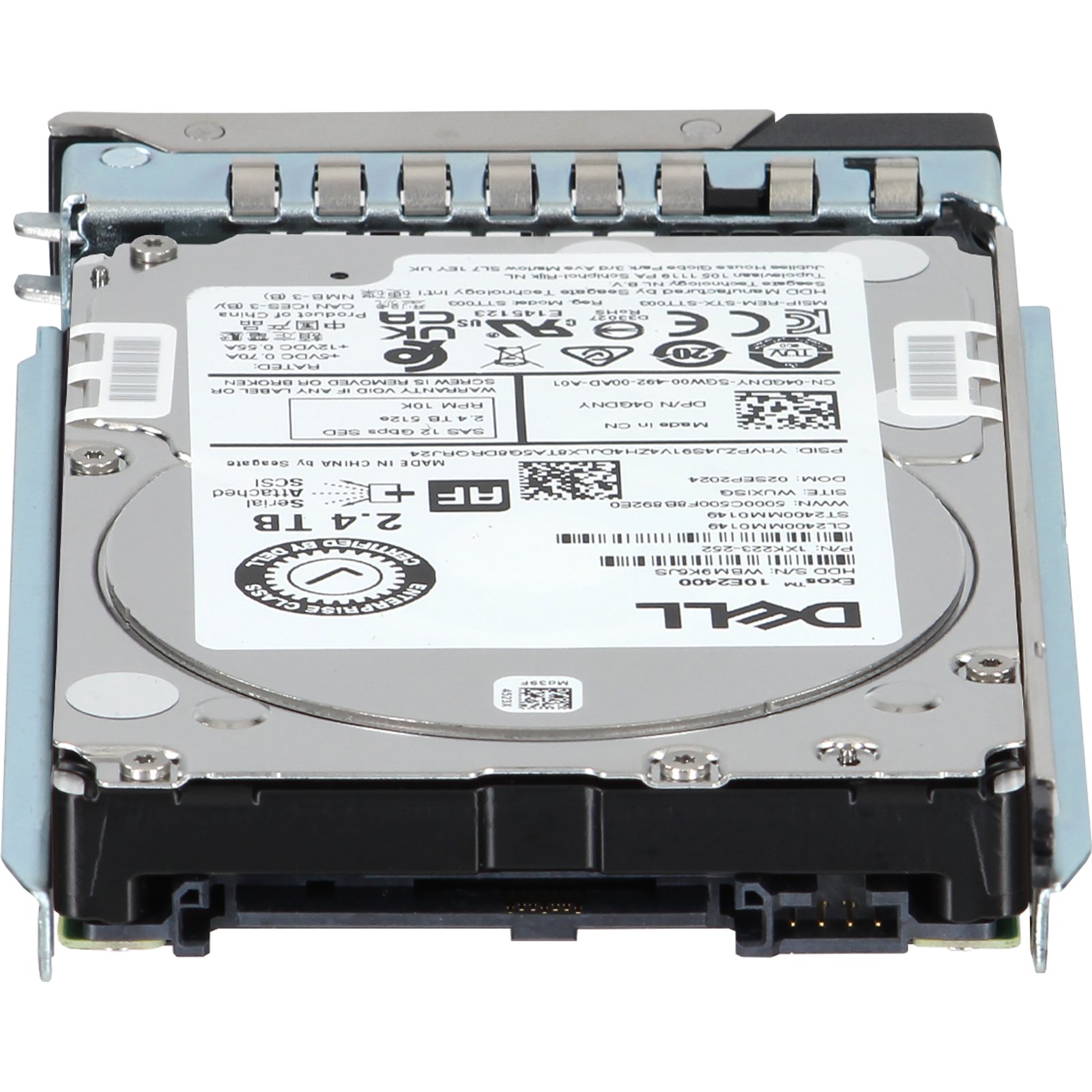 Dell 2.4TB 10K 512e 12Gbps SAS SED FIPS 2.5 HDD Exos 10E2400 (CL