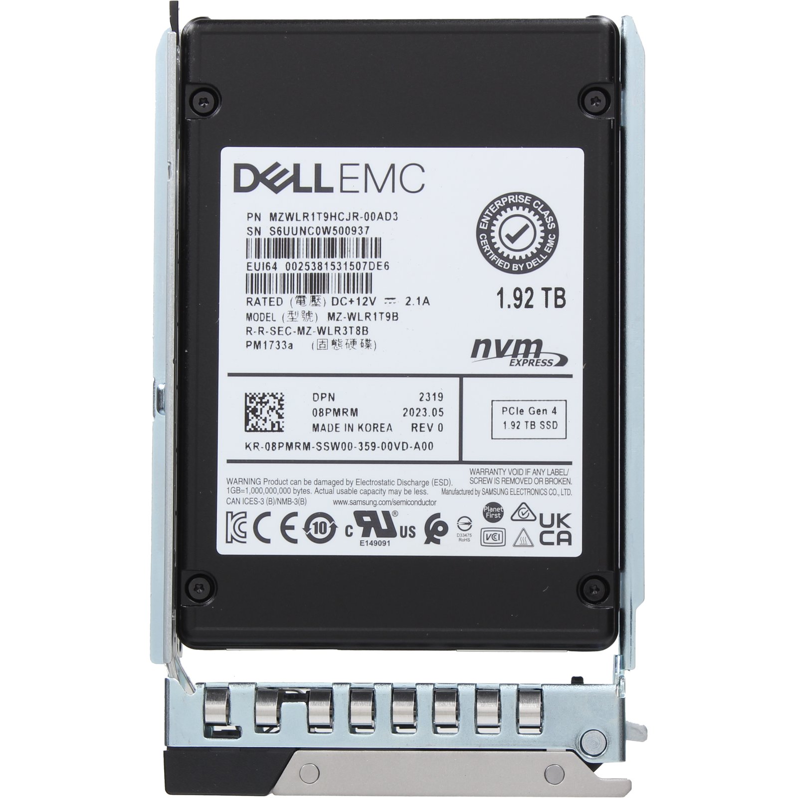 Dell 1.92TB PCIe Gen4 NVMe RI TLC 2.5 SSD PM1733a (8PMRM) | eBay
