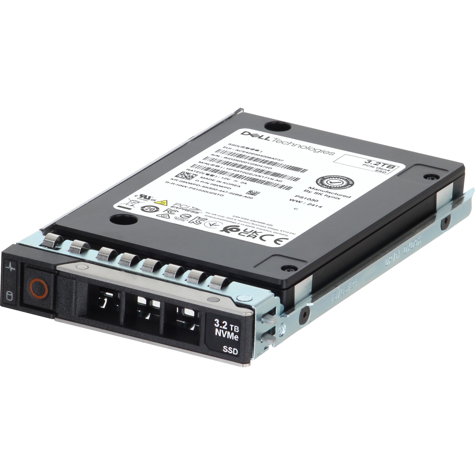 Dell 3.2TB PCIe Gen4 NVMe MU TLC 2.5 SSD PS1030 (9VWPD