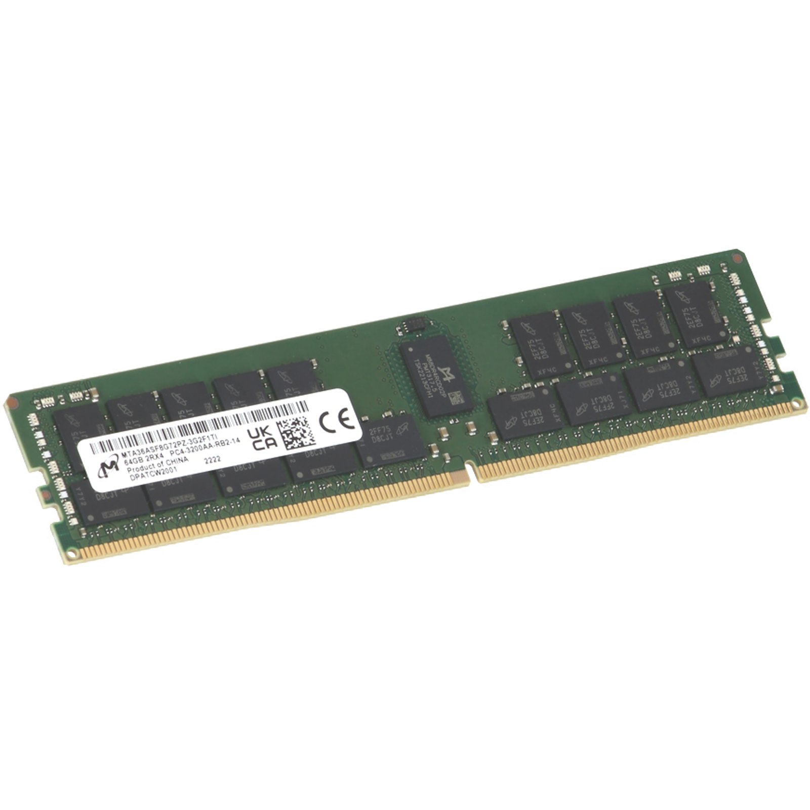 新品未使用品！ MICRON DDR5 32GBx2 64GB Micron 64GB 2Rx4 RDIMM- 3200MT/s (MTA36ASF8G72PZ-3G2F1TI