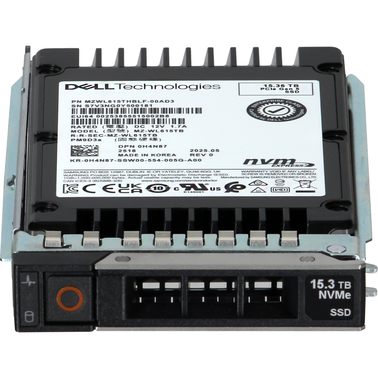 爆速15倍速 Nvme M.2 SSD DELL 3020 i5 H4N87-CDN Dell 15.36TB Data Center NVMe Gen5 RI TLC 2.5 SSD PM9D3a