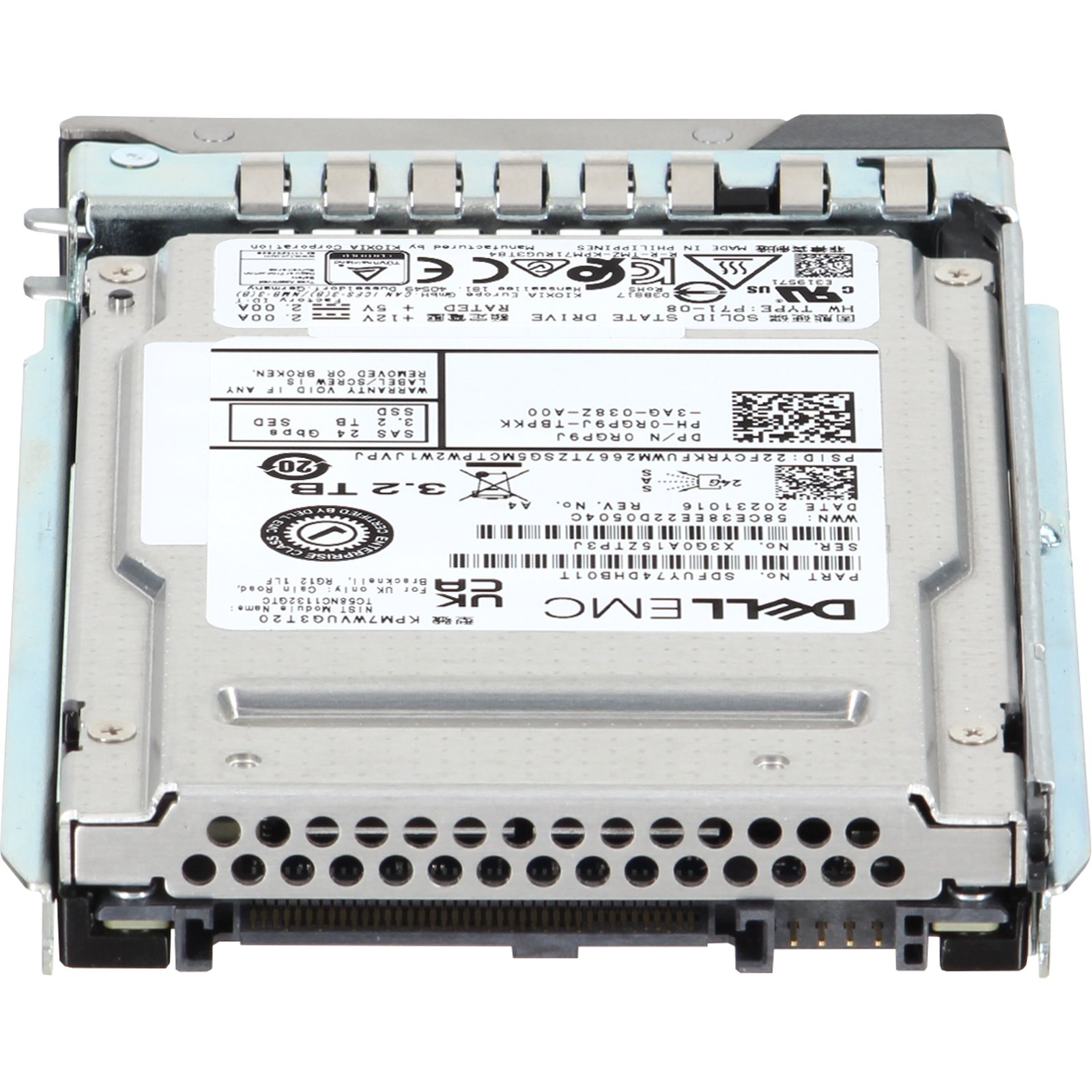 Dell 3.2TB 24Gbps SAS MU TLC SED FIPS 2.5 SSD KPM7WVUG3T20 (RGP9J