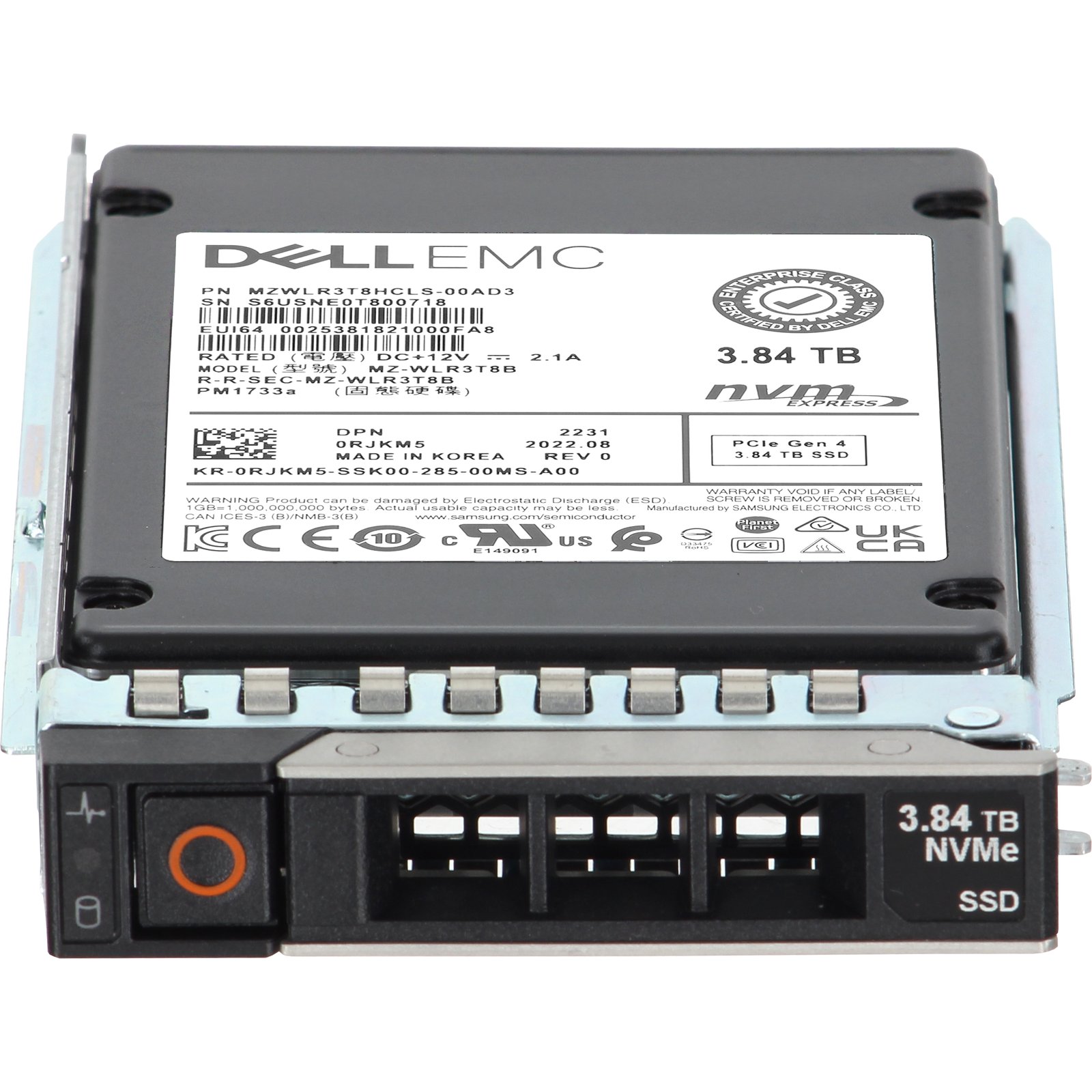 Dell 3.84TB PCIe Gen4 NVMe RI TLC 2.5 SSD PM1733a (RJKM5) | eBay