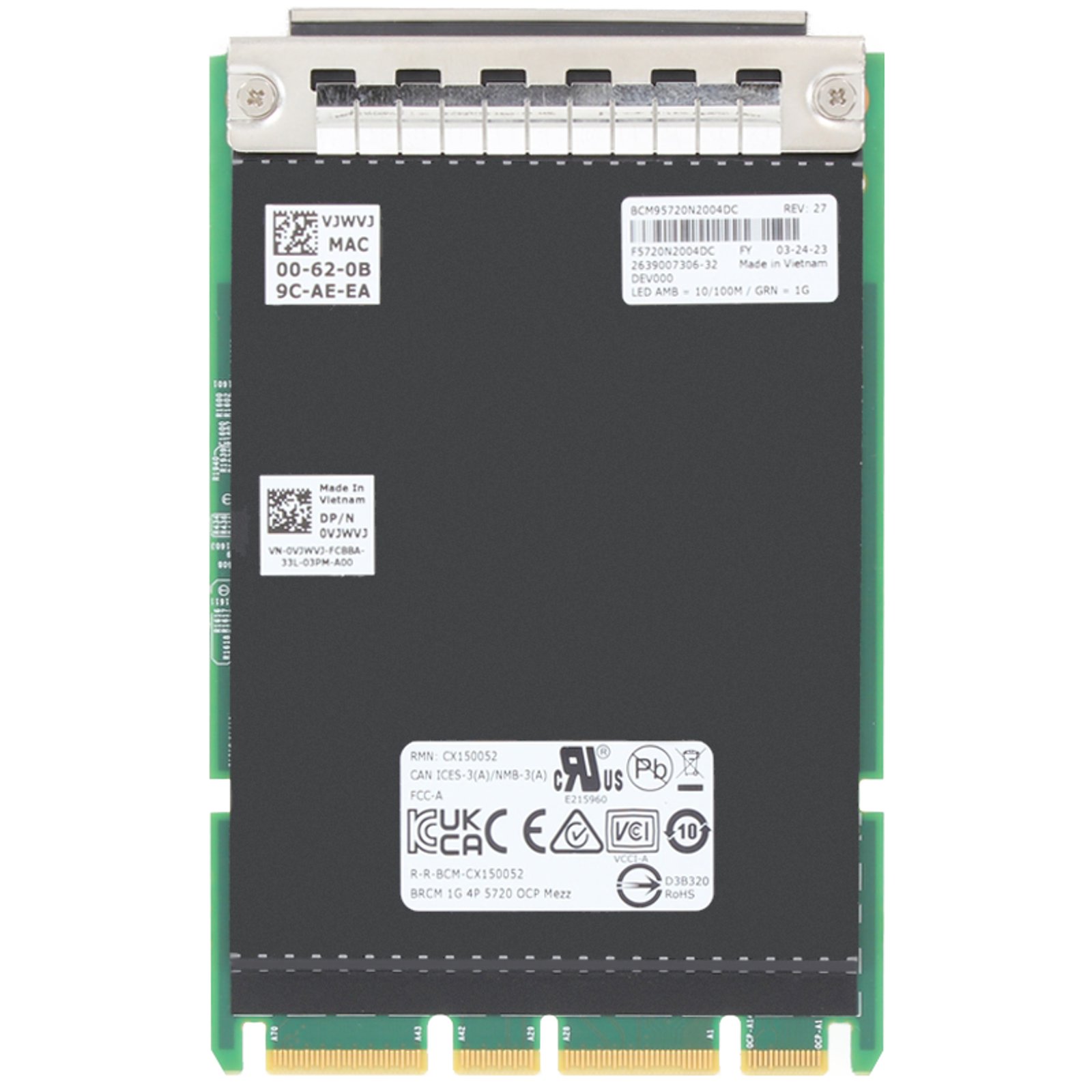 Dell Broadcom 5720 Quad Port 1GbE RJ45 OCP 3.0 (VJWVJ) - Picture 5 of 5