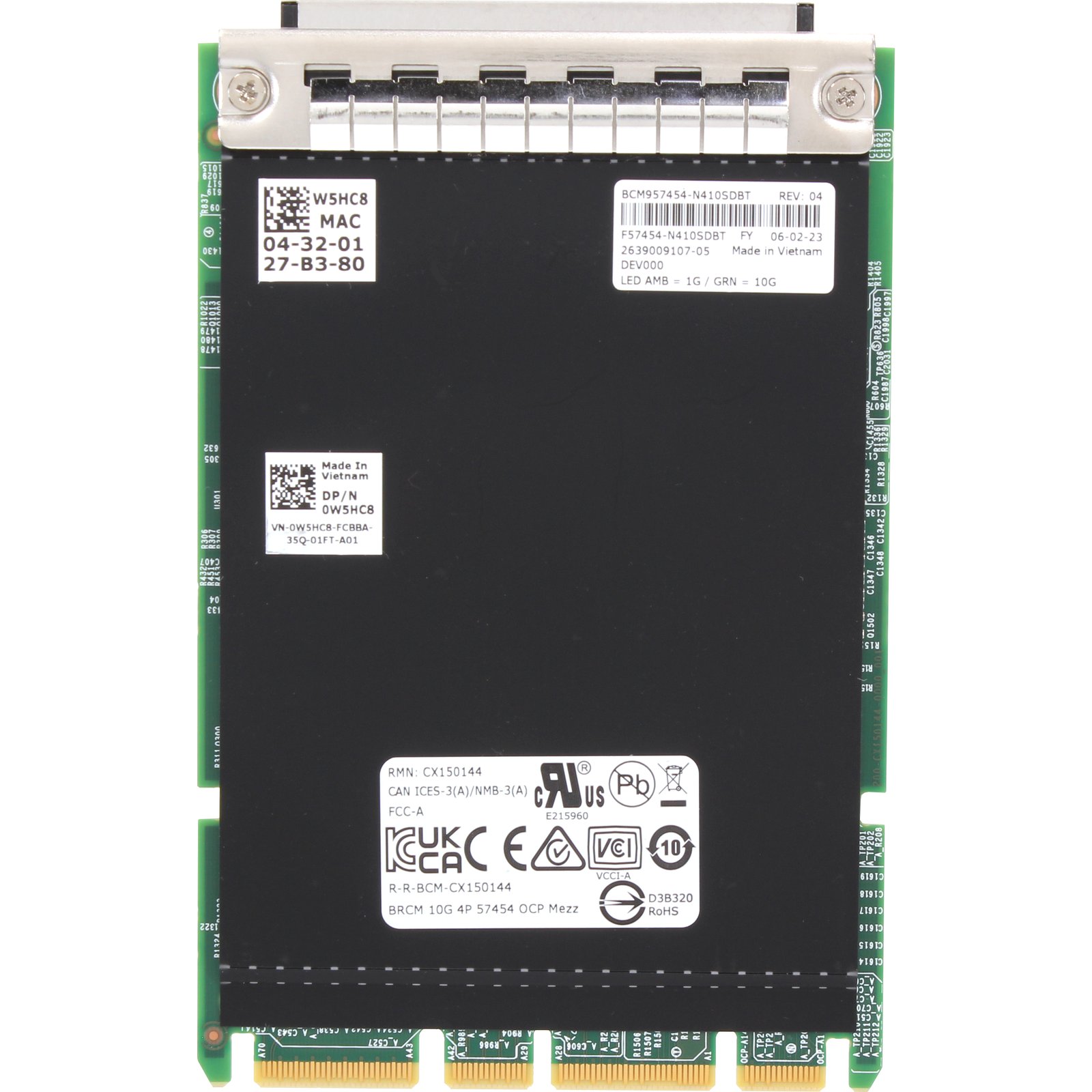 W5HC8 Dell Broadcom 57454 10Gb Quad Port RJ45 OCP 3.0 -CR | eBay