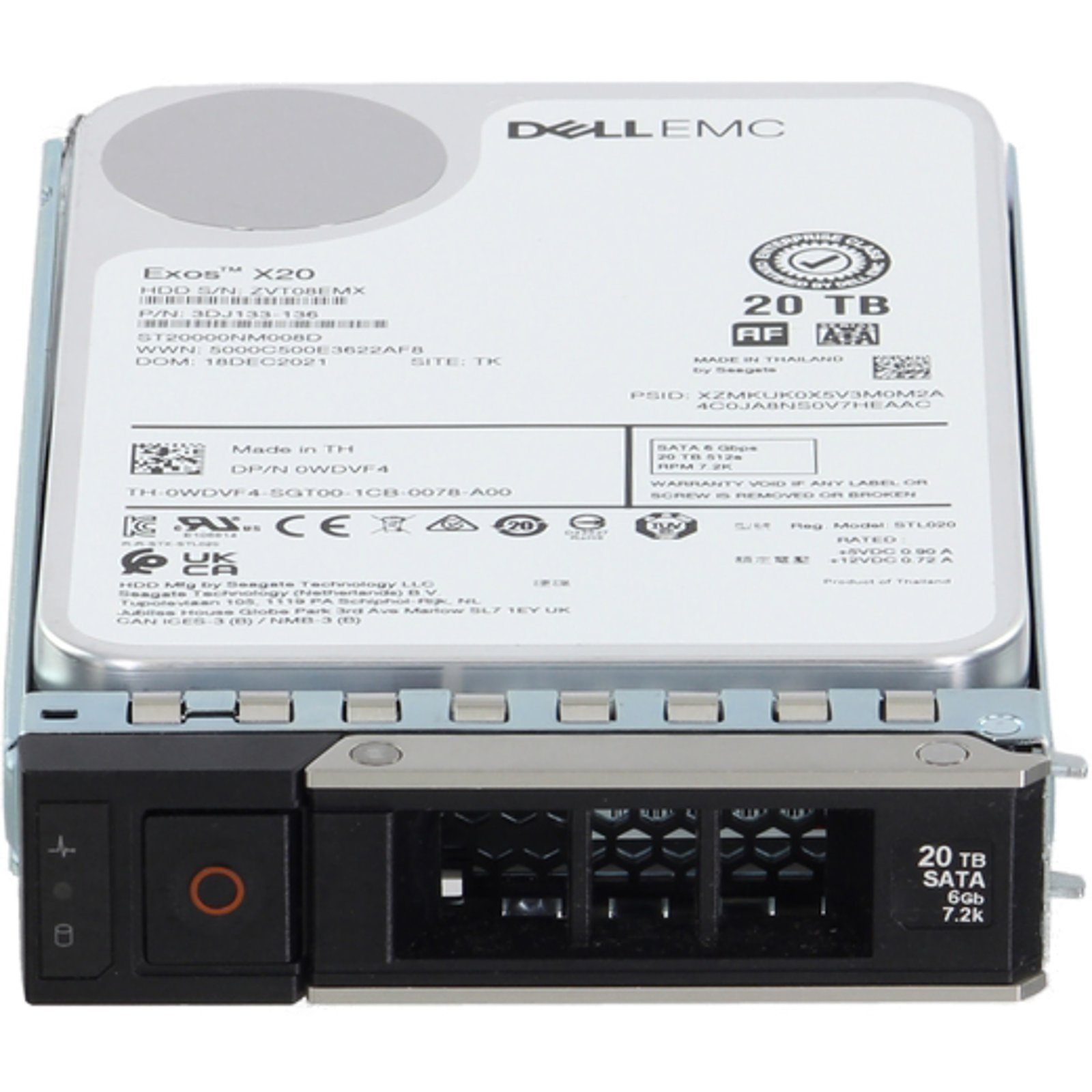 WDVF4-CDN Dell 20TB 7.2K 512e 6Gbps SATA 3.5 HDD Exos X20 | eBay