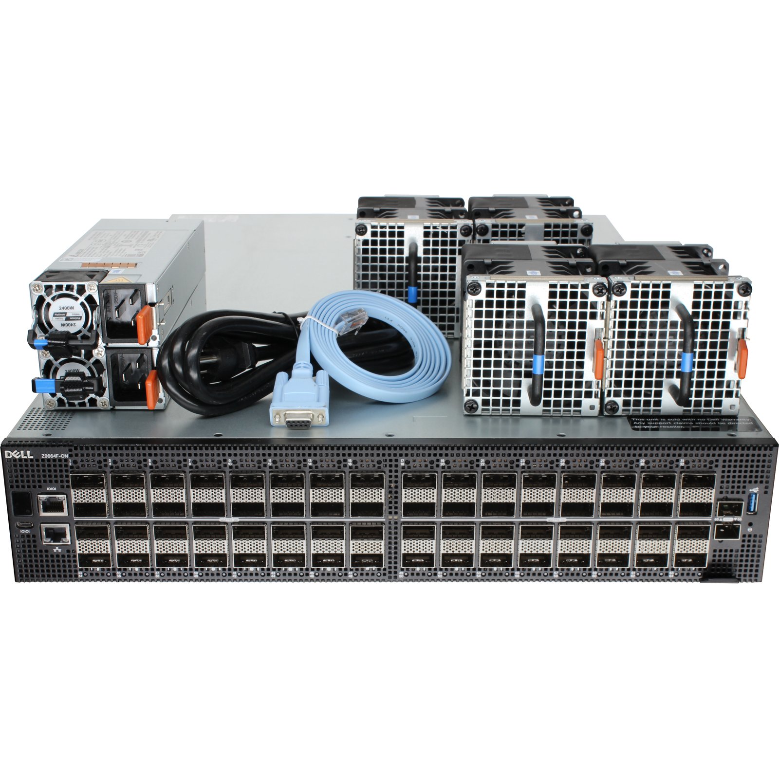 Dell Networking Z9664F-ON 64P 400GbE QSFP56-DD OS10 PSU-I/O Switch