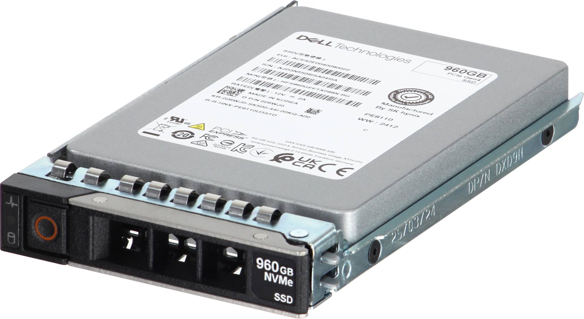 26WJ0 Dell 960GB PCIe Gen4 NVMe Read Intensive TLC SSD