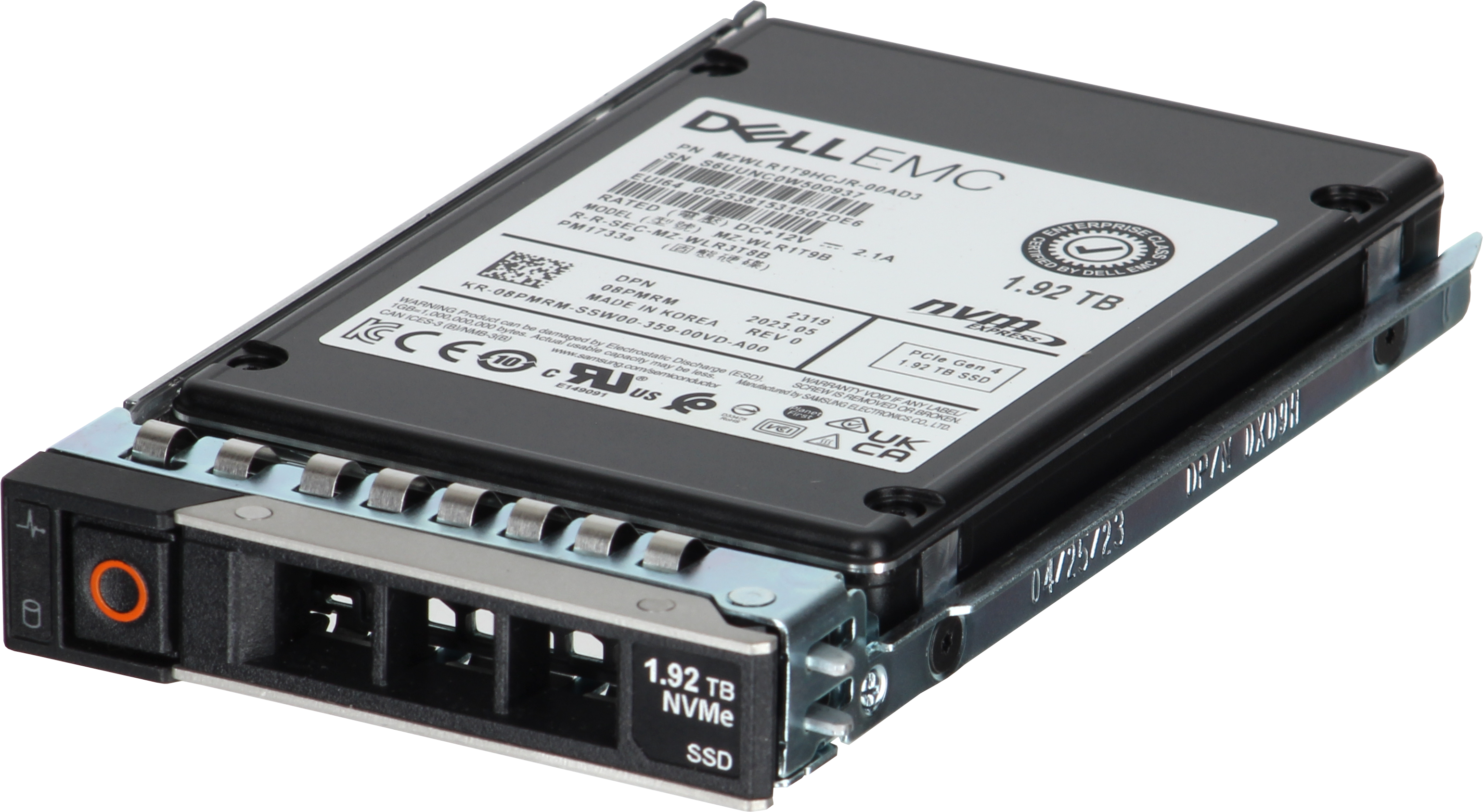 Dell 1.92TB Enterprise NVMe Gen4 RI TLC 2.5 SSD PM1733a - xByte