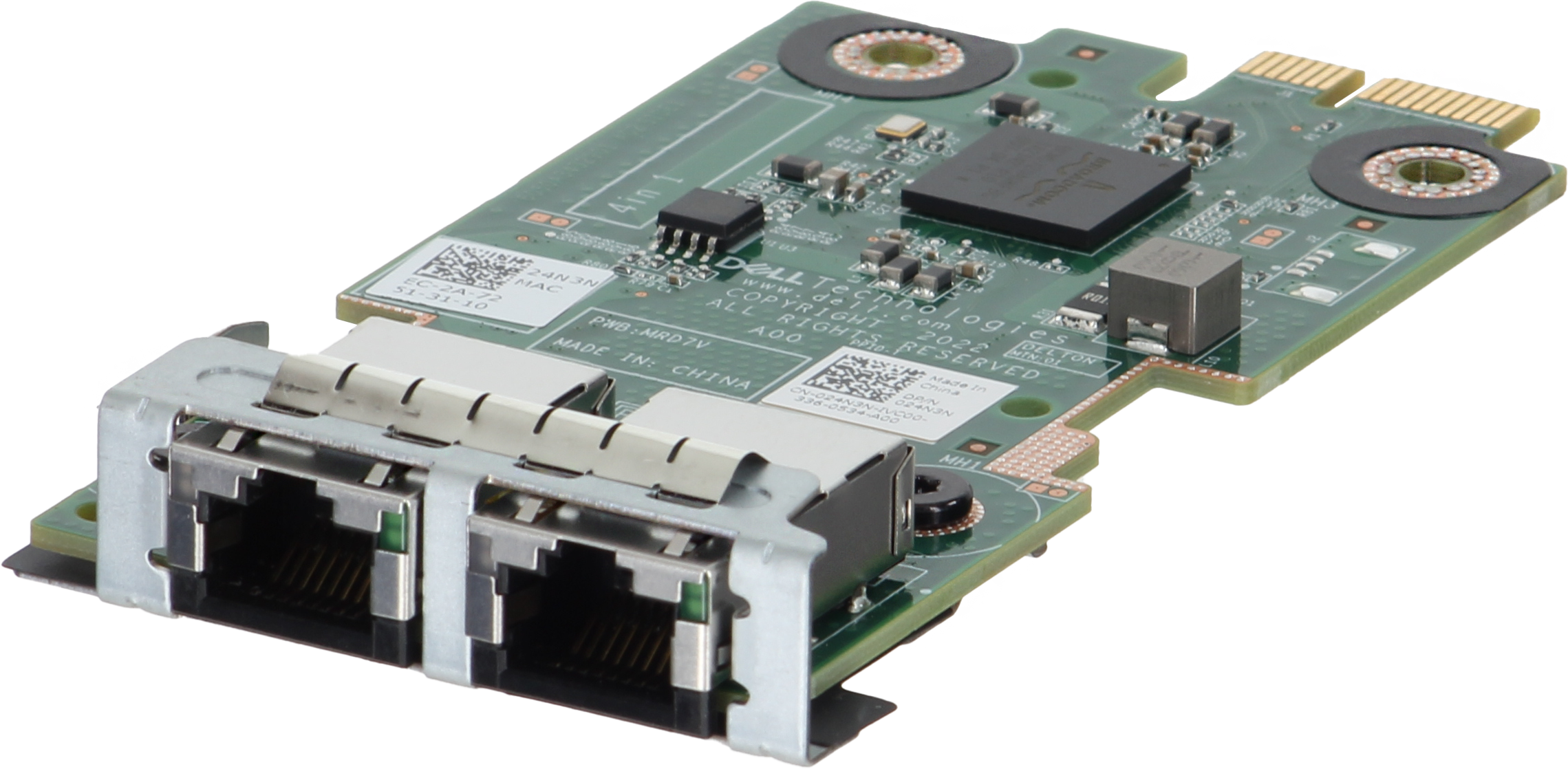 Dell Broadcom 5720 Dual Port 1GbE RJ45 Embedded 16G LOM - xByte