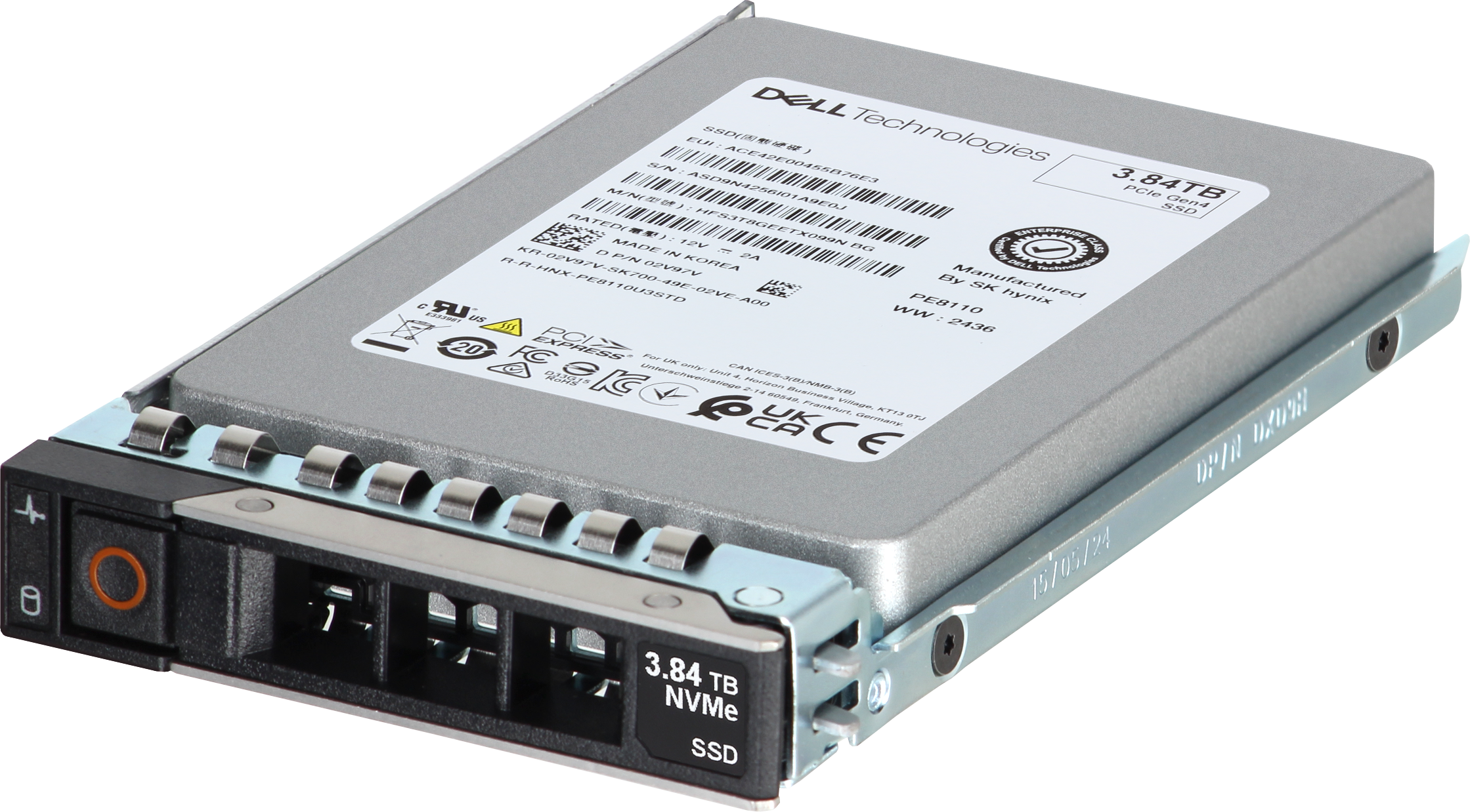 Dell 3.84TB Data Center NVMe Gen4 RI TLC 2.5 SSD PE8110 - xByte