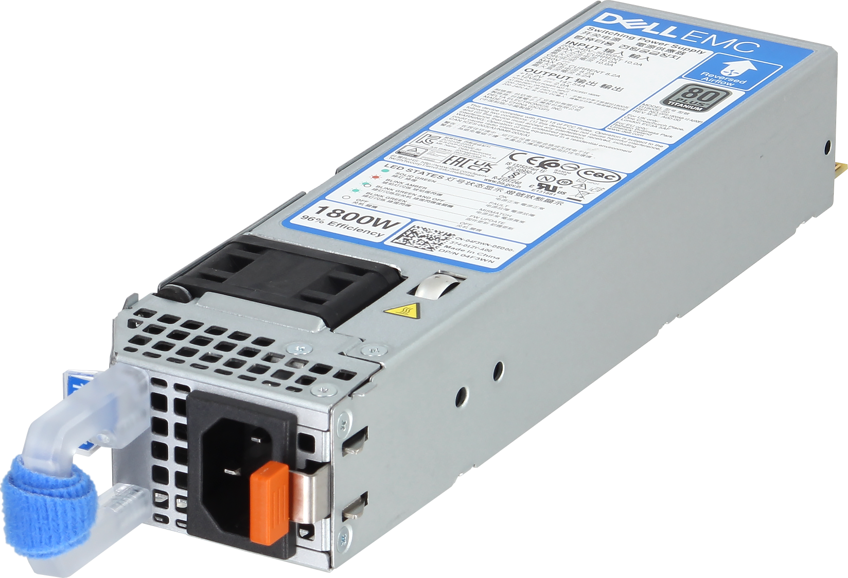 Dell 1800W Titanium HLAC Reverse Airflow Power Supply (200-240V