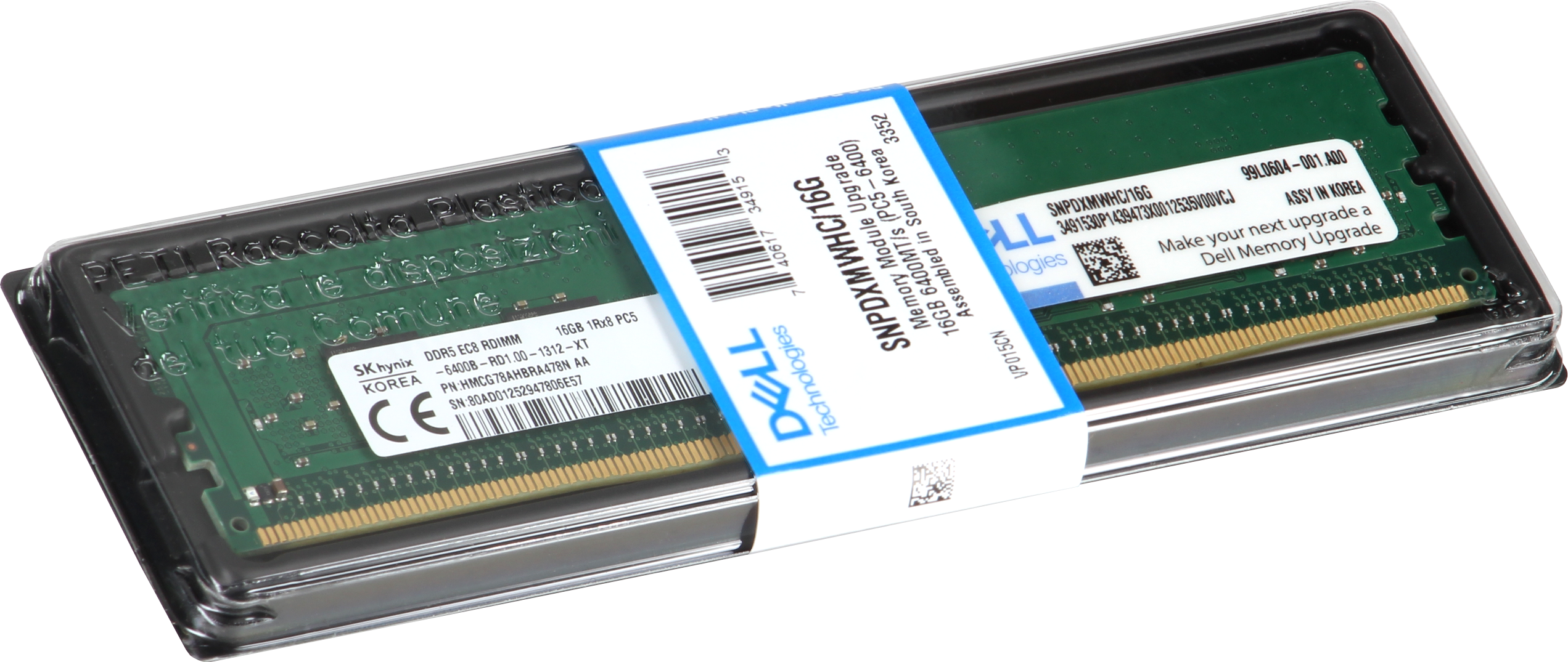 Dell 16GB 1Rx8 DDR5 ECC RDIMM 6400 MT/s - xByte Technologies