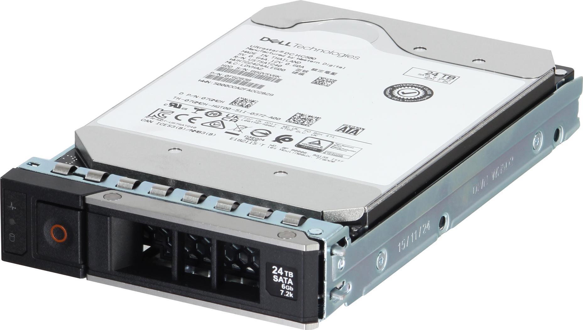 Dell 24TB 7.2K 512e 6Gbps SATA 3.5 HDD Ultrastar DC HC580 (7GM2H