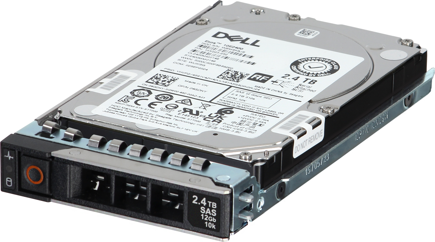 Dell 2.4TB 10K 512e 12Gbps SAS SED FIPS 2.5 HDD Exos 10E2400 (CL