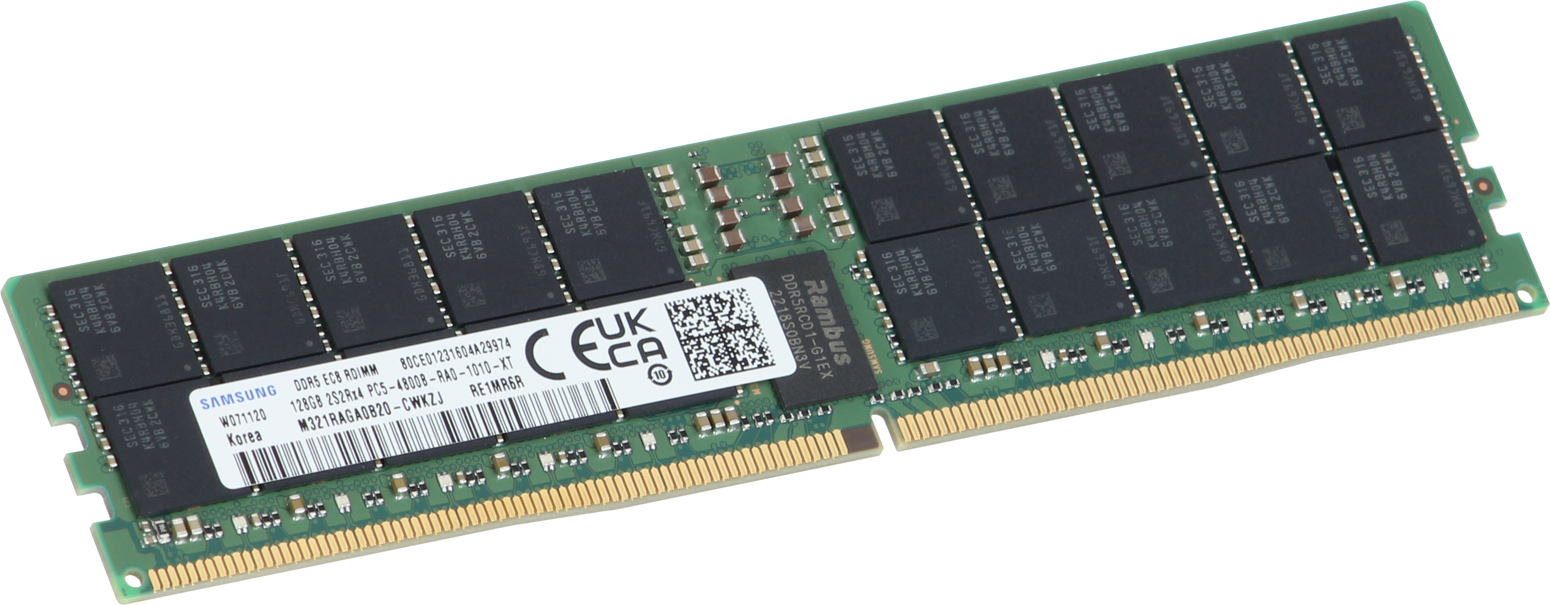 M321RAGA0B20-CWKZJ Samsung 128GB 2S2Rx4 DDR5 RDIMM, 4800MT/s