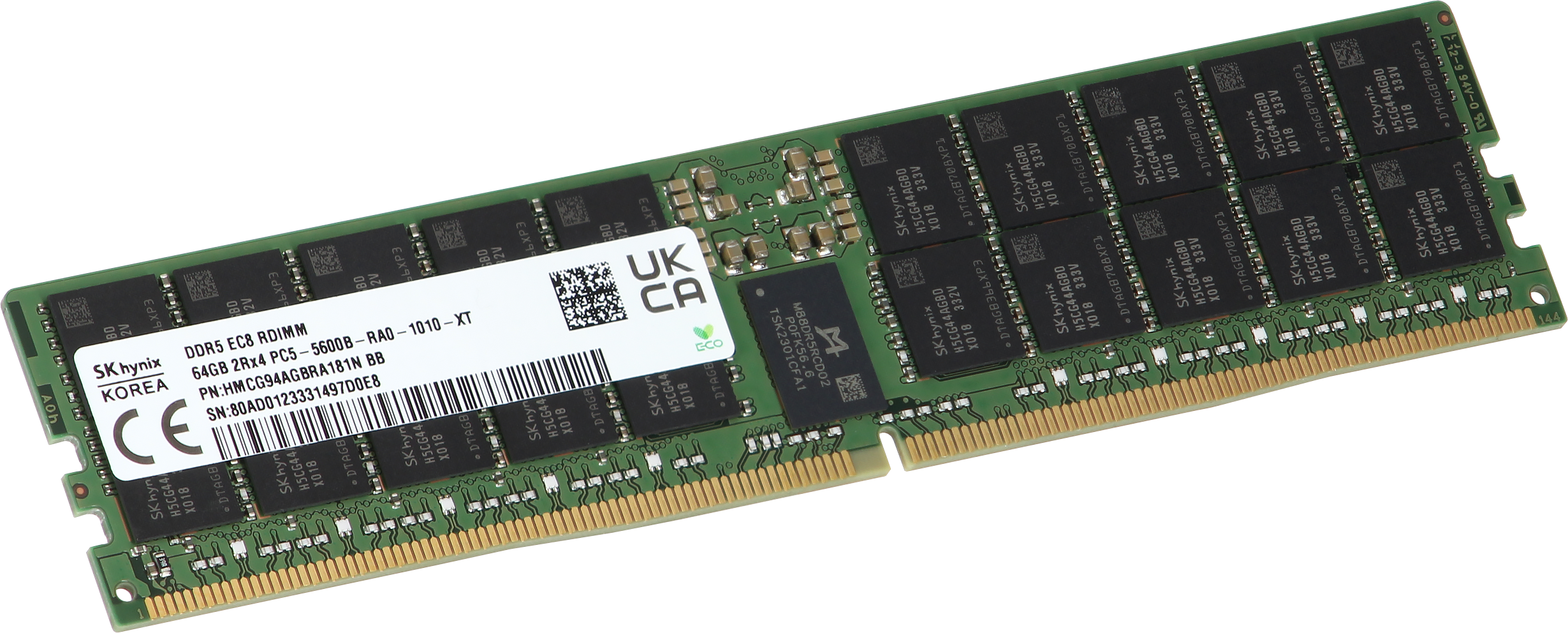 HMCG94AGBRA181N Hynix 64GB 2Rx4 DDR5 RDIMM, 5600MT/s - xByte