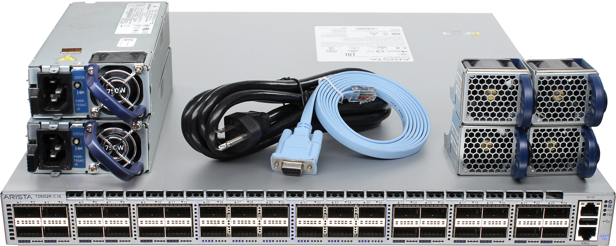 Arista DCS-7280QR-C36-R 56P 40GbE QSFP+ 12P 100GbE QSFP28 RA